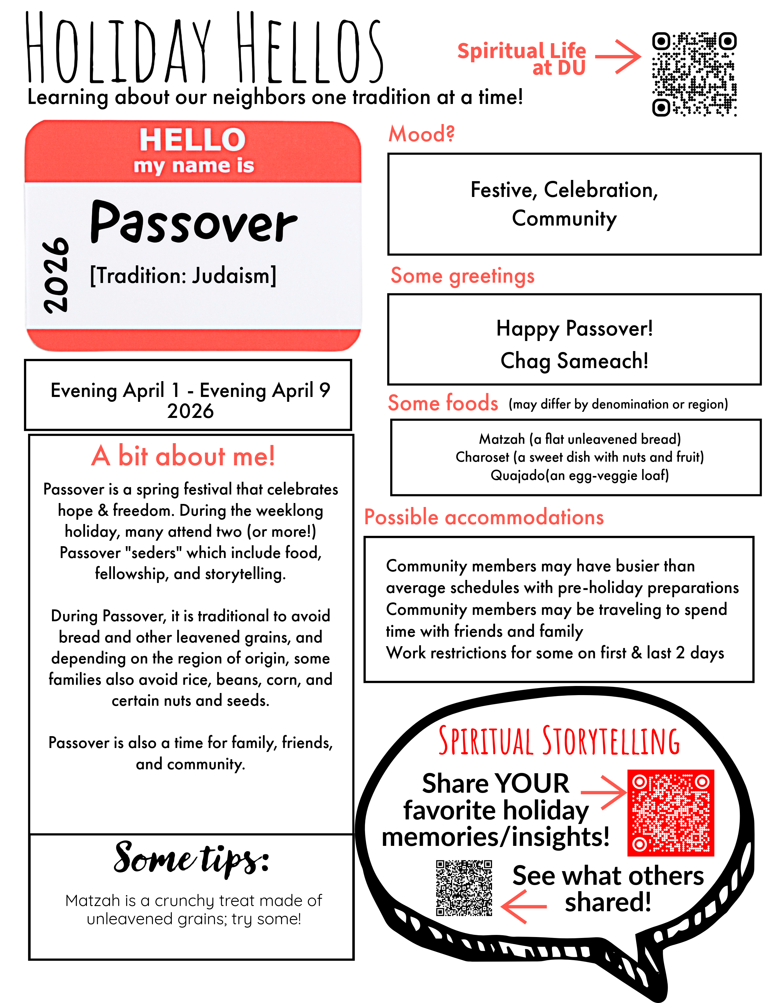 Passover Holiday Hello 2026 PNG