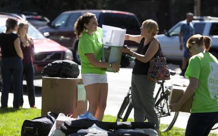 students moving