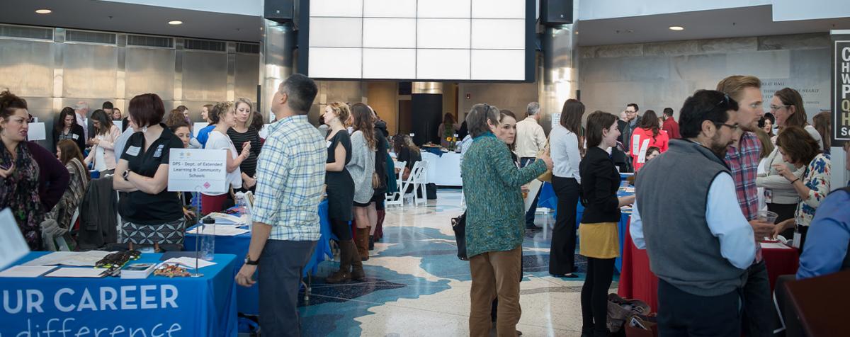 crowd at job fair