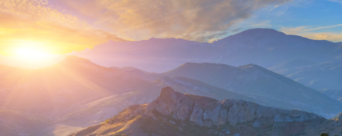 sun and mountain