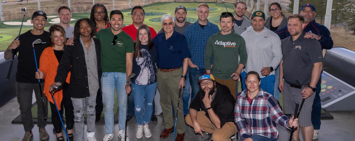 Group photo of Top Golf with General Casey