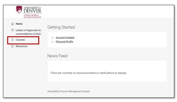 faculty accommodate home landing page